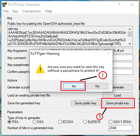 Convert PEM to PPK file