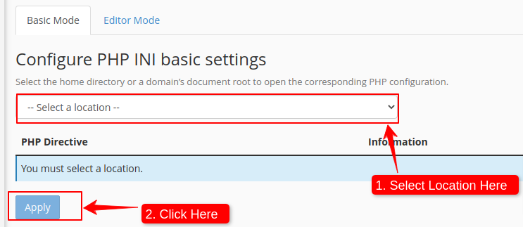 select php ini file location