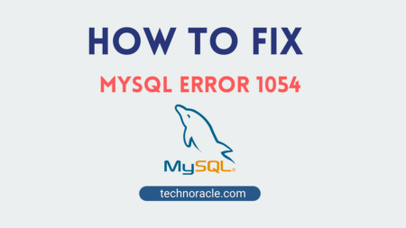 MySQL Error 1054