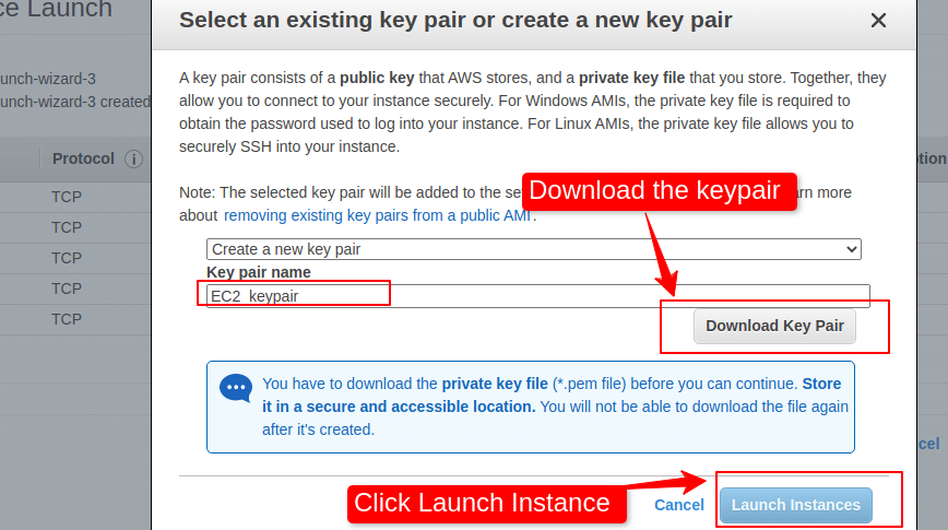 Key pair generate