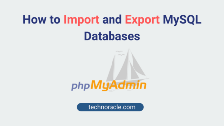 Import and Export MySQL Databases