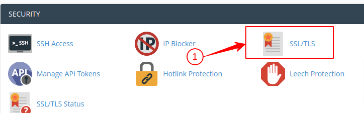 cPanel SSL dashboard