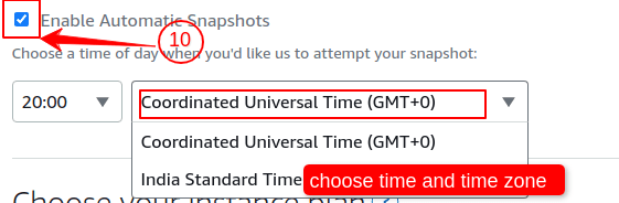 automatic snapshot time