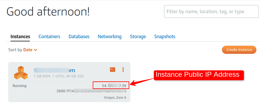 AWS instance launch