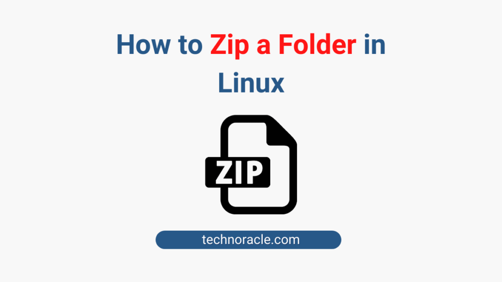 how to zip a folder in Linux